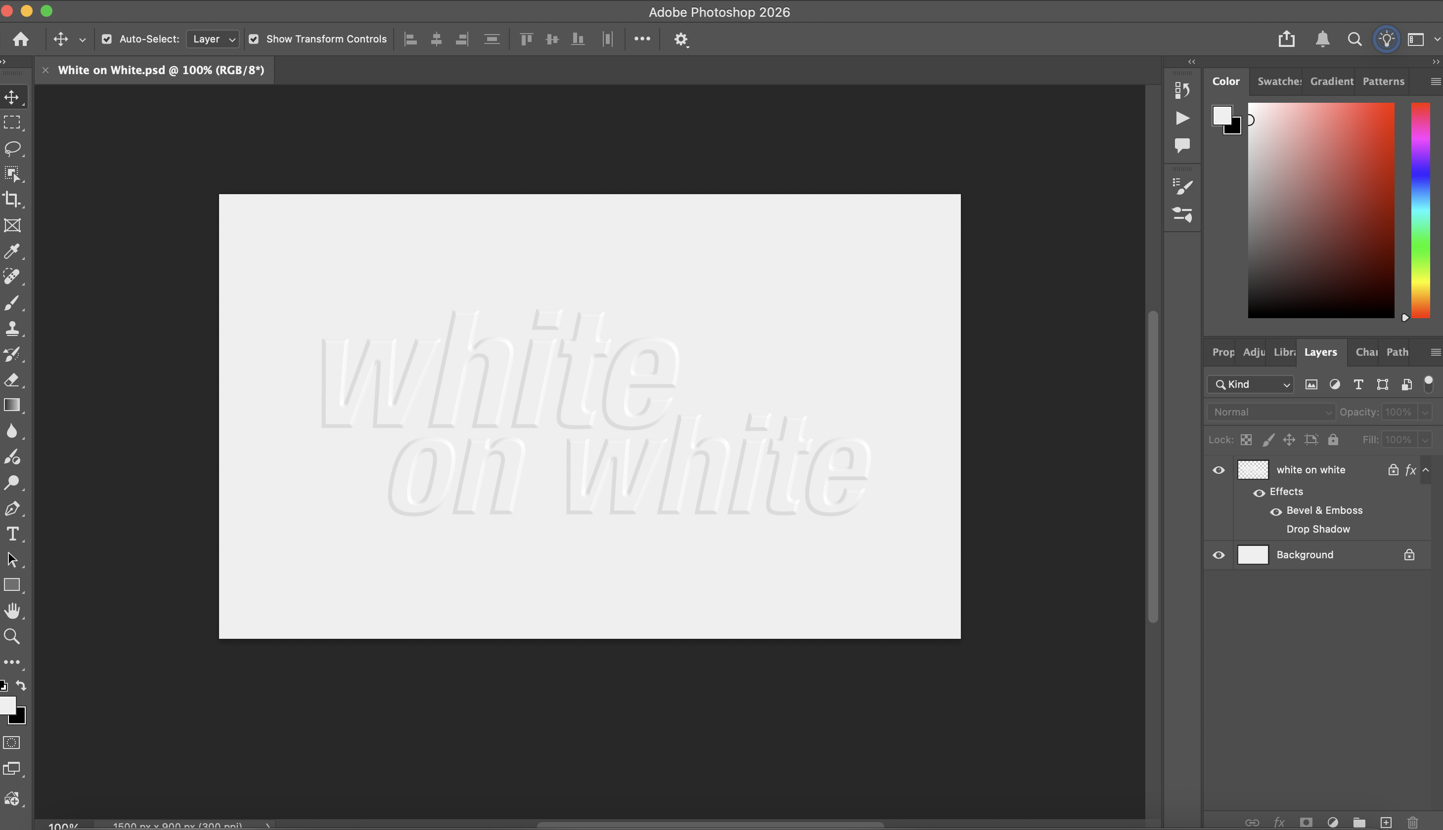 White on White